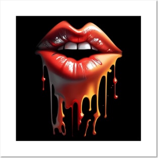 Sweet lovely Lips | Hot Kiss | Juicy Red Lips Girls Posters and Art